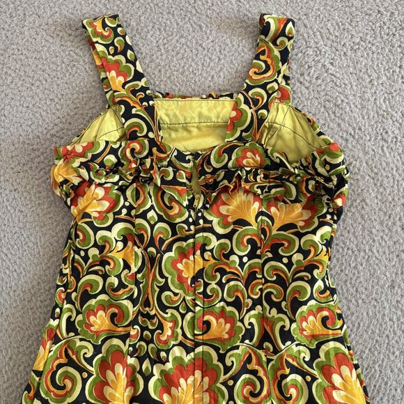 Vintage Maxi Dress Floral Pattern Sleeveless 70s Boho Festival - Picture 7 of 8